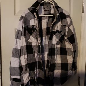 Canyon Guide Black and White Buffalo Plaid Flannel